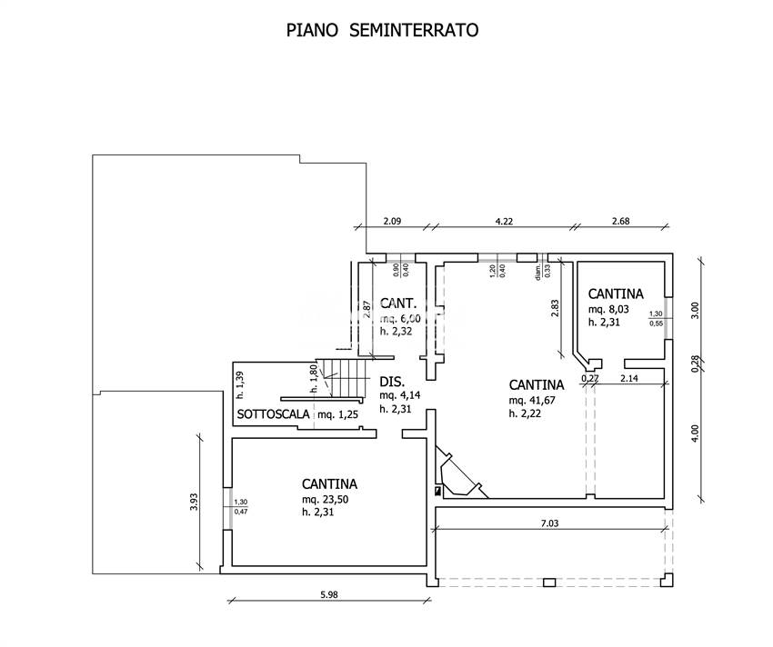 PIANO SEMINTERRATO ACCESSORI