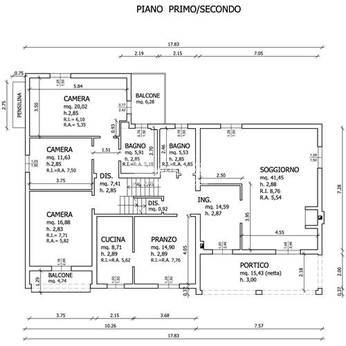 PIANO PRIMO E SECONDO ABITAZIONE